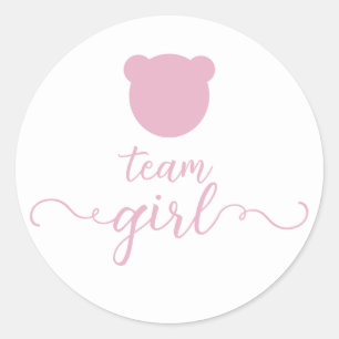 Bearly Wait Gender Reveal Bear Guess the Gender Classic Round Sticker