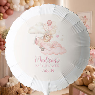 Bearly Wait Girl Baby Shower Personalized Balloon