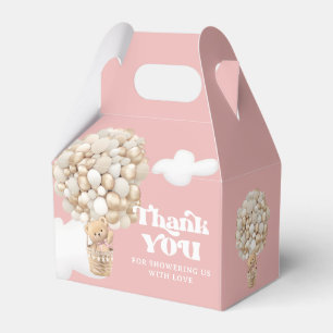 Bearly Wait Girl Bear Balloon Baby Shower Favor Boxes