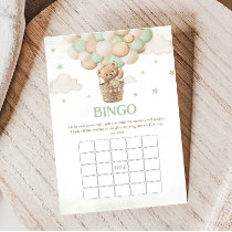 Bearly Wait Green Bear Baby Shower Bingo Game