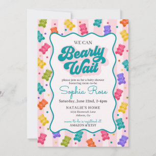 Bearly Wait Gummy Bear Baby Shower Invitation