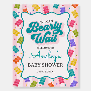 Bearly Wait Gummy Bear Baby Shower Welcome Foam Board
