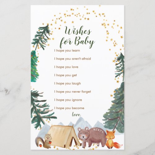 Bearly Wait Happy Camper Wishes for Baby Card