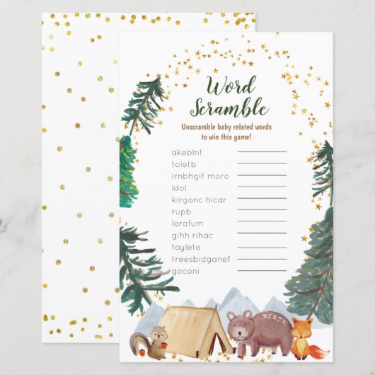 Bearly Wait Happy Camper Wishes for Baby CardBearl (Front/Back)