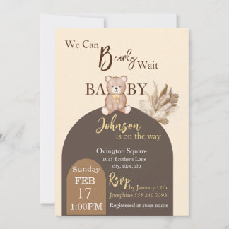 Bearly Wait Invitation