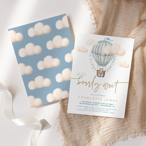 Bearly Wait Modern Baby Shower Invitation