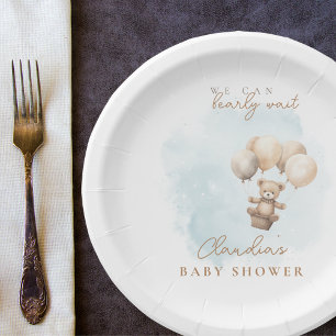 Bearly Wait Neutral Baby Shower Paper Plates