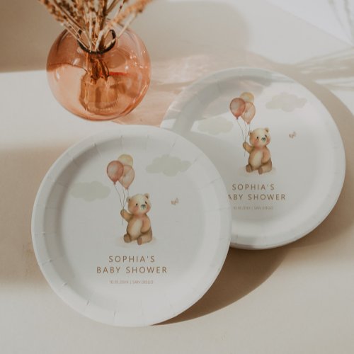 Bearly Wait Neutral Baby Shower  Paper Plates
