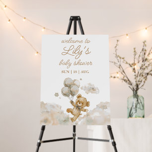 Bearly Wait Neutral Baby Shower Welcome Sign