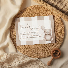 Bearly Wait Neutral Teddy Baby Shower Enclosure Card