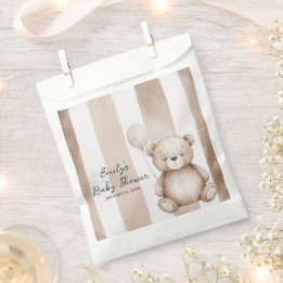Bearly Wait Neutral Teddy Baby Shower Favor Bag