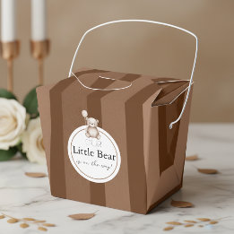 Bearly Wait Neutral Teddy Baby Shower Favor Boxes