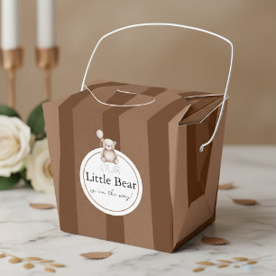 Bearly Wait Neutral Teddy Baby Shower Favor Boxes