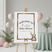 Bearly Wait Neutral Teddy Baby Shower Foam Board