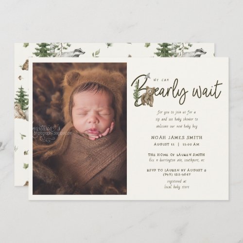 Bearly Wait Sip  See Baby Shower Invitation