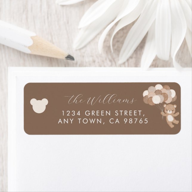 Bearly Wait Taupe Teddy Bear Minimalist Label (Insitu)