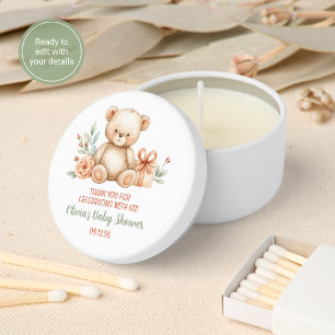 Bearly Wait Teddy Bear Baby Shower Mini Candle Favors
