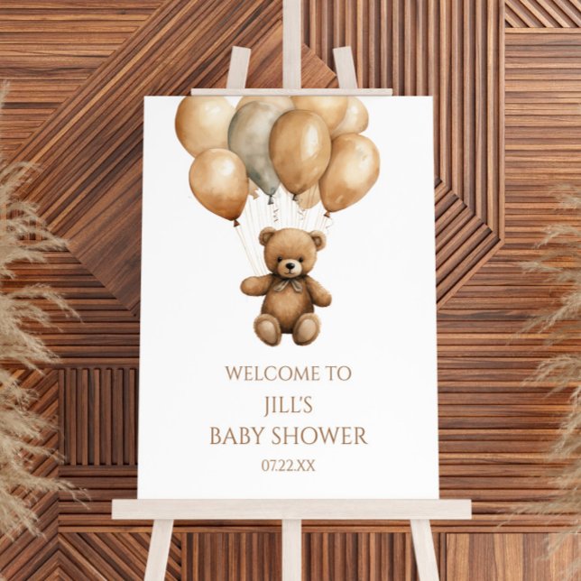 Bearly Wait Teddy Bear Baby Shower Welcome Sign (Creator Uploaded)