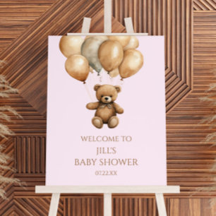 Bearly Wait Teddy Bear Baby Shower Welcome Sign