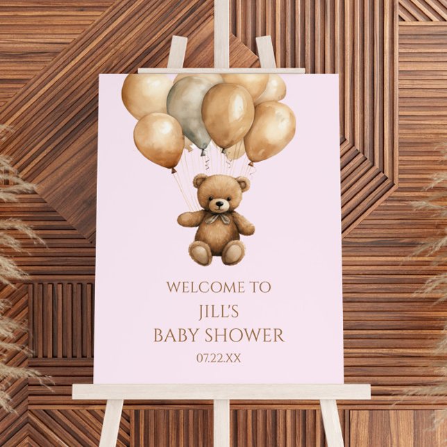 Bearly Wait Teddy Bear Baby Shower Welcome Sign (Creator Uploaded)