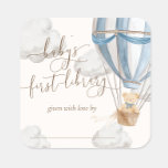 Bearly Wait Teddy Bear For The Library Bookplate<br><div class="desc">These bookplate stickers feature a hot air balloon teddy bear design with a calligraphy heading. The script heading is an image that cannot be edited. All of the other text is fully editable. For more advanced customization of this design,  simply select the "Customize It" button above.</div>