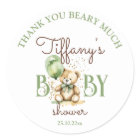 Bearly wait teddy bear green baby shower favor