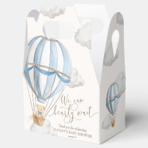 Bearly Wait Teddy Bear Hot Air Balloon Baby Shower Favor Boxes