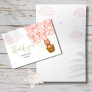 Bearly Wait Teddy Bear Pink Girl Baby Shower Poem Thank You Card