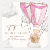 Bearly Wait Teddy Bear Pink Pop It When She Pops