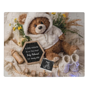 Bearly Wait Teddy Bear Pregnancy Announcement gift Jigsaw Puzzle