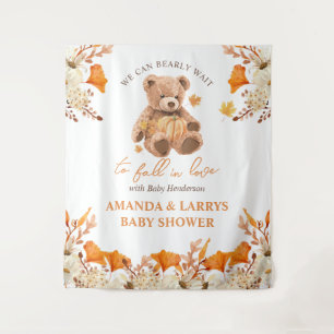 Bearly Wait to Fall In Love Baby Shower Backdrop