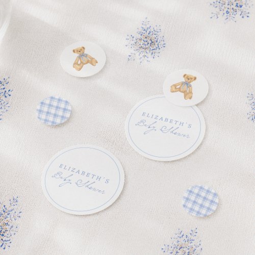 Bearly Wait Vintage Teddy Bear Baby Shower Confetti