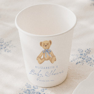 Bearly Wait Vintage Teddy Bear Baby Shower Paper Cups