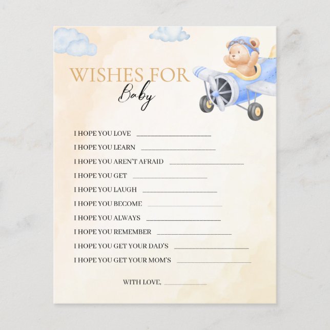 Bearly Wait Wishes for Baby Flying Bear Baby Game (Front)