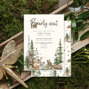 Bearly Wait Woodland Animals Baby Shower  Invitation