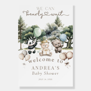 Bearly Wait Woodland Bear Baby Shower Foam Board