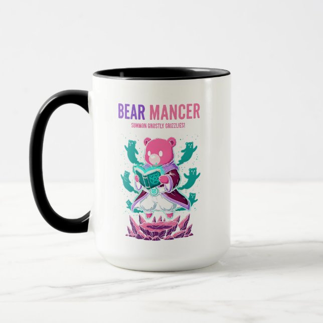 Bearmancer Summon Ghostly Grizzlies Magic Bear Mug (Left)