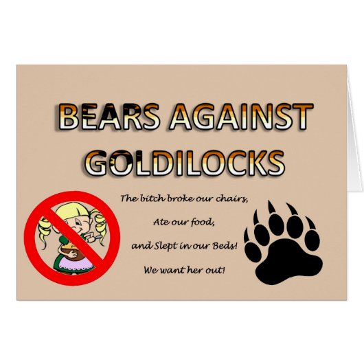 Bears Against Goldilocks Cards (Front Horizontal)