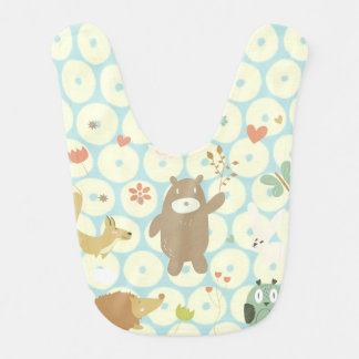 Bears and animal, celestial spots personalize bib