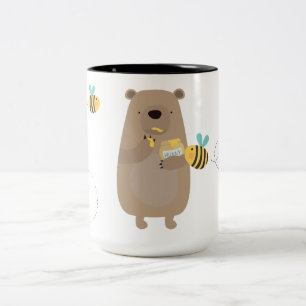 Bears and Bees Two-Tone Coffee Mug