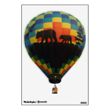 Bears And Eagle Silhouette Hot Air Balloon