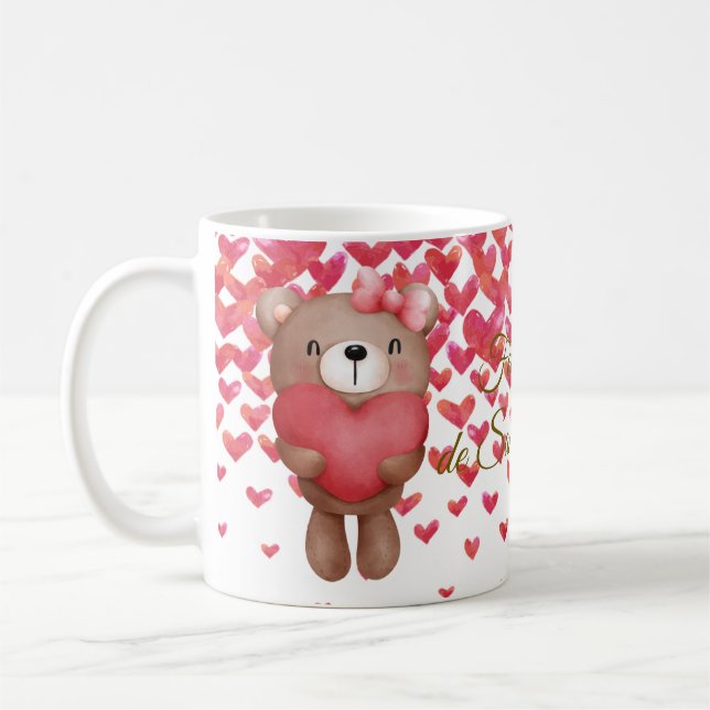 Bears and heart, coffee mug, Valentine's gift Coffee Mug (Left)