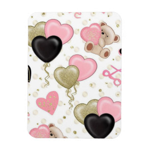 Bears and hearts magnet