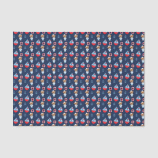 Bears and Sailboats Pattern Tissue Paper