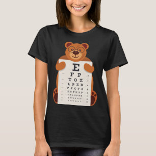 Bears Baby Bear Holding Eye Chart Artistic Opticia T-Shirt