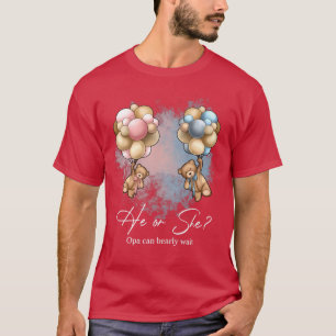 Bears Balloons OPA Can Barely Wait Gender Reveal  T-Shirt