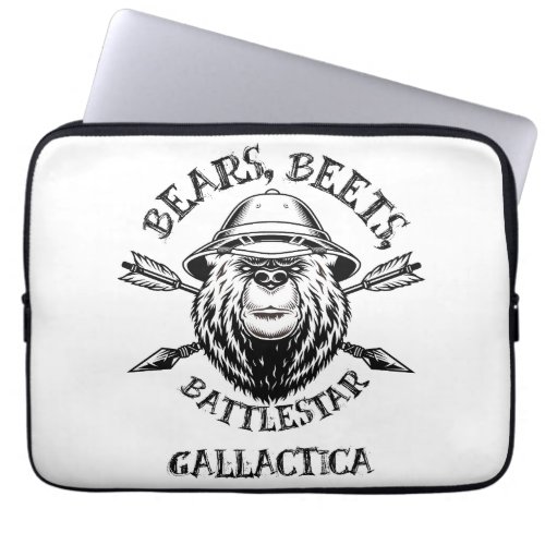 Bears beets battlestar gallactica laptop sleeve