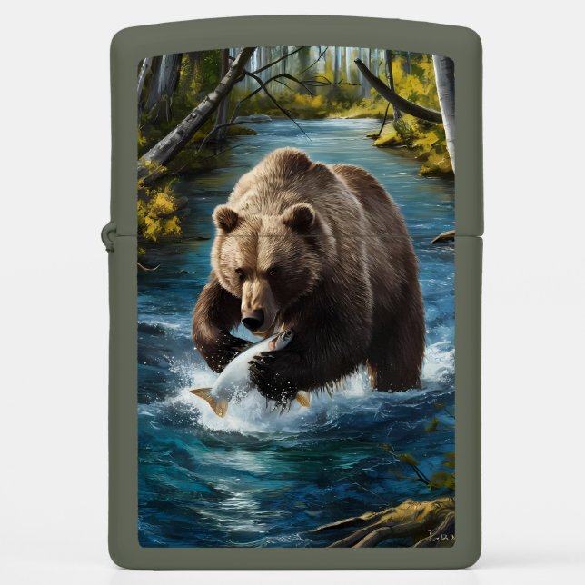 Bears Catch of the Day Zippo Lighter (Front)