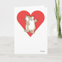 BEARS DANCING Valentines by Boynton Holiday Card