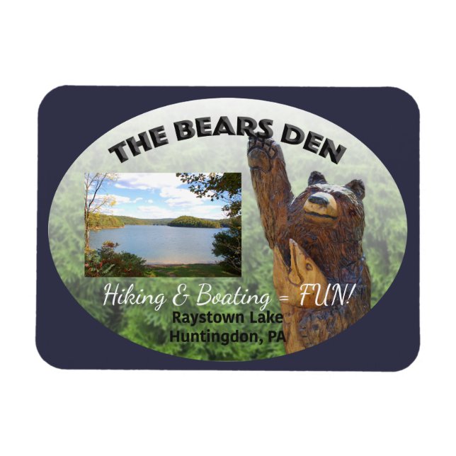 Bears Den Customizable Magnet (Horizontal)